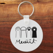 Porte-clés personnalisé avec empreinte de patte de (Recto)