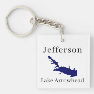 Porte-clés Personnalisé avec le nom Lake Arrowhead Carte