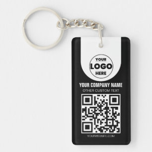 Porte-clés personnalisé avec logo et code QR Cad