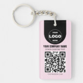 Porte-clés personnalisé avec logo et code QR | Cad (Devant)