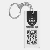 Porte-clés personnalisé avec logo et code QR | Cad (Devant gauche)