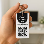 Porte-clés personnalisé avec logo et code QR | Cad