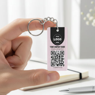 Porte-clés personnalisé avec logo et code QR Cad