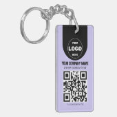 Porte-clés personnalisé avec logo et code QR | Obj (Devant gauche)