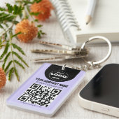 Porte-clés personnalisé avec logo et code QR | Obj (Devant droit)