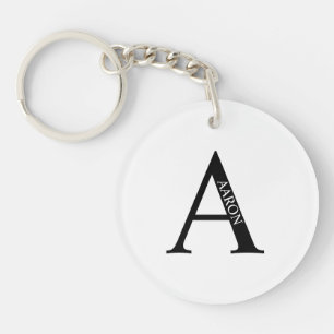 Porte-clés personnalisé avec monogramme et nom