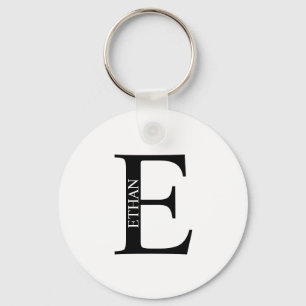Porte-clés personnalisé avec monogramme et nom
