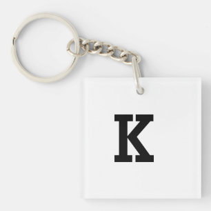 PORTE-CLÉS PERSONNALISÉ AVEC MONOGRAMME MINIMAL SI