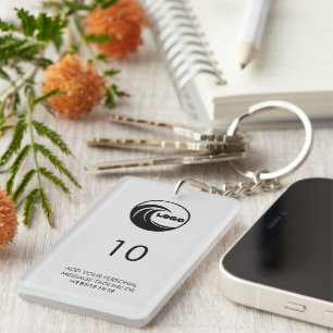 Porte-clés personnalisé avec numéro de propriété e