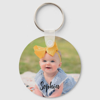 Porte-clés personnalisé avec photo de bébé et nom