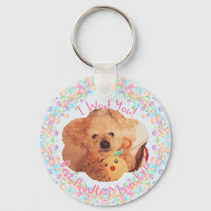 Porte-clés personnalisé avec photo de Caniche, le