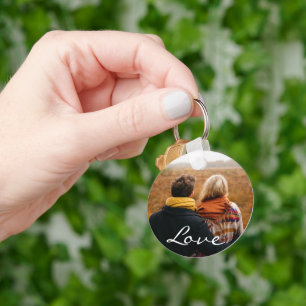 Porte-clés personnalisé avec photo de couple amour