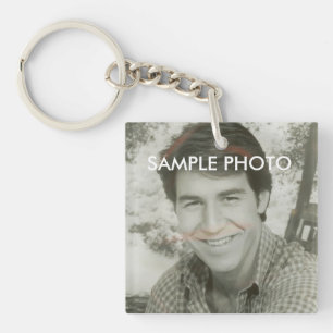 Porte-clés personnalisé avec photo double face