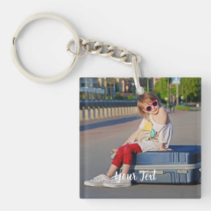 Porte-clés personnalisé avec photo et texte person
