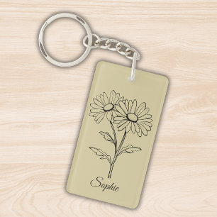Porte-clés Personnalisé Avril Fleur de naissance Porte - clé