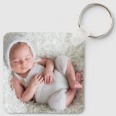 Porte-clés Personnalisé Bébé double face Deux photos (Dos)