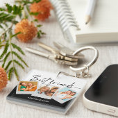 Porte-clés Personnalisé Best Friends BFF Bestie Script Simple (Devant Droit)