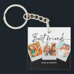 Porte-clés Personnalisé Best Friends BFF Bestie Script Simple<br><div class="desc">Personnalisé Best Friends BFF Bestie Script Simple</div>