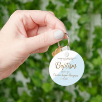 Personnalisé bleu Bébé garçon baptême merci