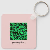 Porte-clés Personnalisé Chanson rose pâle avec image personna (Dos)