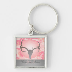 Porte-clés Personnalisé chassant des andouillers Camo rose d