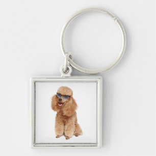 Porte-clés personnalisé Chien d'amour Caniche Abri