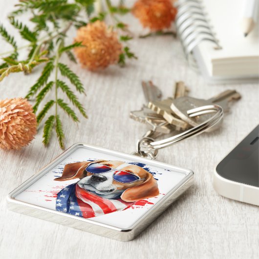 Porte-clés Personnalisé Chien Photo Animaux de compagnie Phot (Côté)