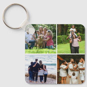 Porte-clés personnalisé collage personnalisé 4 pho