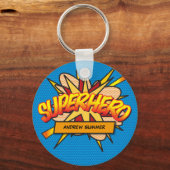 Porte-clés Personnalisé Comic Book Pop Art SUPERHERO (Recto)