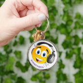 Porte-clés Personnalisé Cute à écouter de l'émoticône musical (Main)