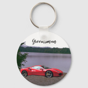 Porte-clés personnalisé de garçon d'honneur voitur