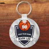 Porte-clés personnalisé d'équipe de sport de baske (Recto)