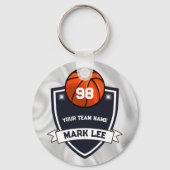 Porte-clés personnalisé d'équipe de sport de baske (Verso)