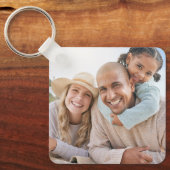 Porte-clés Personnalisé Deux Photo Double (Recto)