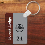 Porte-clés personnalisé double panneau pour chambr (Verso)
