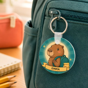 Porte-clés personnalisé en forme de capybara pour