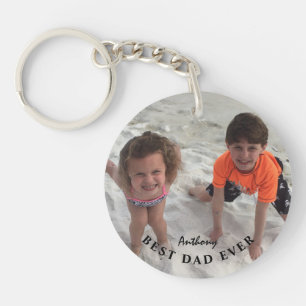 Porte-clés Personnalisé Enfants Photo Meilleur Papa Jamais Pe