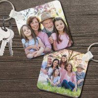 Personnalisé Famille double face Deux photos