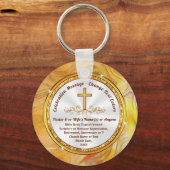 Porte-clés Personnalisé, Faveurs Religieuses, Écritures (Recto)