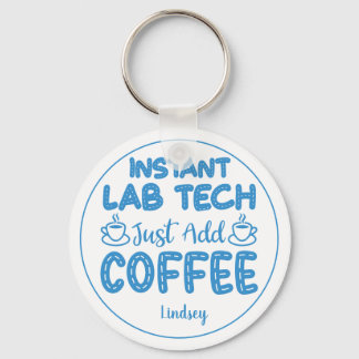 Porte-clés Personnalisé Funny Blue Lab Technicien Porte - clé