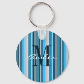 Porte-clés personnalisé gris bleu vertical (Recto)
