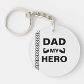 Porte-clés Personnalisé Hero Papa Porte - clé - Cadeau des en (Devant)