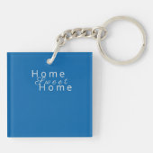Porte-clés Personnalisé "Home Sweet Home" Sky Blue (Dos)