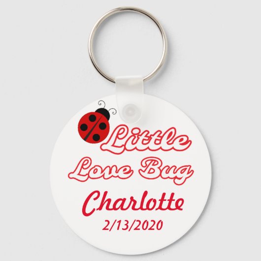 Porte-clés Personnalisé Little Love Bug Ladybug (Recto)