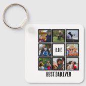 Porte-clés Personnalisé Moderne BDE Meilleur Papa Jamais 8 Ph (Recto)