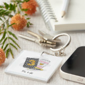 Porte-clés Personnalisé Noir Appréciation de l'enseignant de  (Devant Droit)