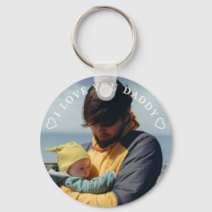Porte-clés personnalisé Papa, Je t'aime Papa Photo