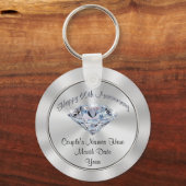 Porte-clés Personnalisé pas cher 60e anniversaire Faveurs de  (Recto)