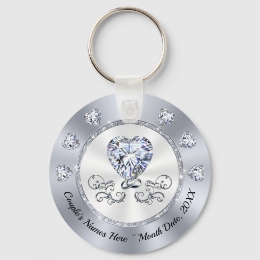 Porte-clés Personnalisé pas cher, Faveurs de mariage PHOTO, M (Verso)