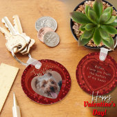 Porte-clés Personnalisé Pet Photo Rouge Keepsaké